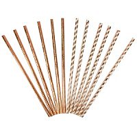 Трубочки бумажные Rose Gold 12(6+6) шт