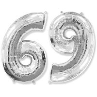Фигура Цифра 6/9 серебро 40"/102см