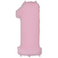Фигура Цифра 1 Пастель PINK 40"/102 см