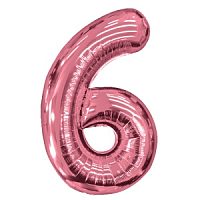 Фигура Цифра 6 Rose Gold 40"/102см