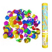 Пневмохлопушка в  металлической тубе С Днем Рождения 30см