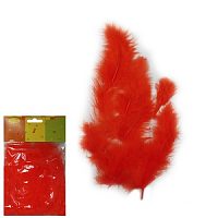 Перья красные 30 шт