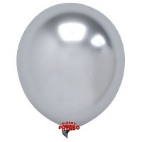 Воздушный шар 12"/30см Хром Platinum Luxe Silver 25шт