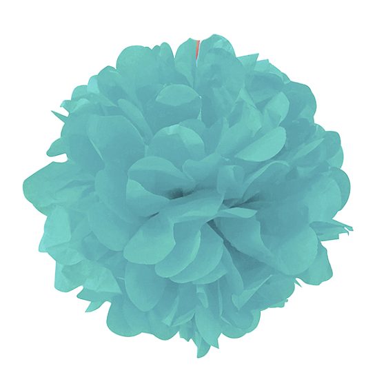 Q Помпон бумажный 20см небесно-голубой
