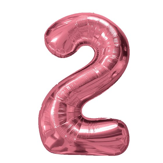 Y Фигура Цифра 2 Rose Gold 40"/102см