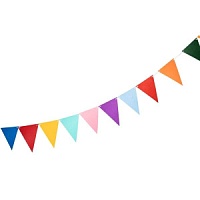 Гирлянда флажки фетр 12 флажков 150см