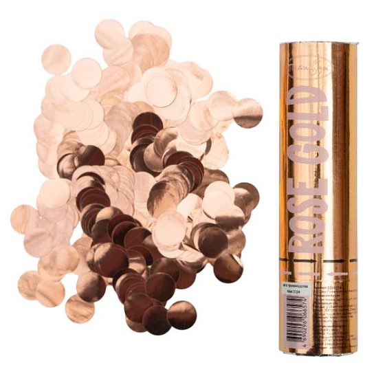 AC 20см Пневмохлопушка Rose Gold конфетти