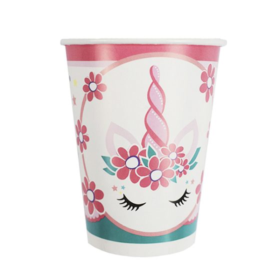 P Стаканы бумажные Единорог Pink&Tiffany 200мл 6шт