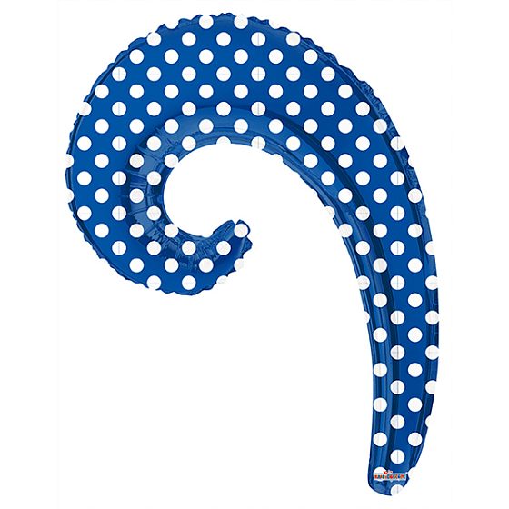 K Волна ROYAL BLUE в горошек 14"/36см