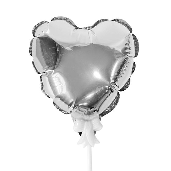 Y Шар самодув Сердце Silver 15см