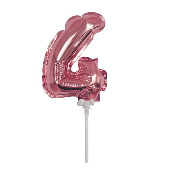 Y Шар самодув Цифра 4 Rose Gold 18см