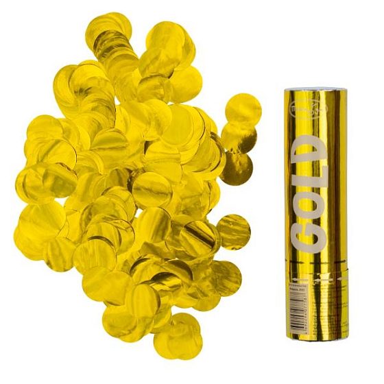 AC 20см Пневмохлопушка Gold конфетти