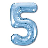 Фигура Цифра 5 Светло-Голубой 40"/102см