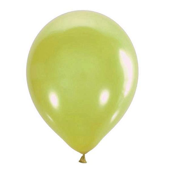 воздушные шары, M 14"/35см Премиум Металлик LIME GREEN 035 50шт