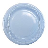 Тарелки бумажные ламинированные Light Blue 18см 6шт