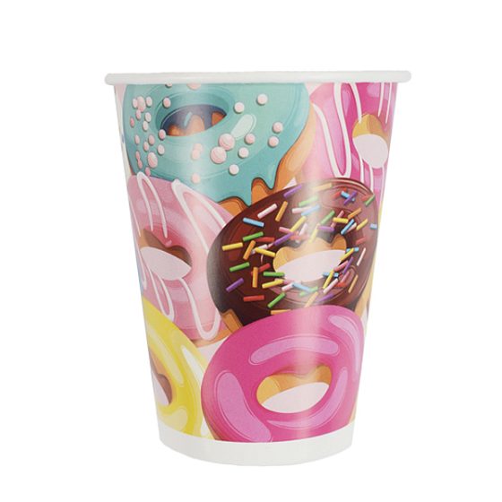 P Стаканы бумажные Пончики 200мл 6шт