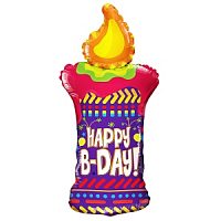 Фигура С Днем Рождения Свеча 36"/91см