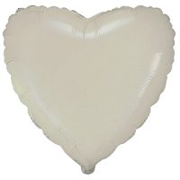 Сердце Сатин Cream 18"/45см