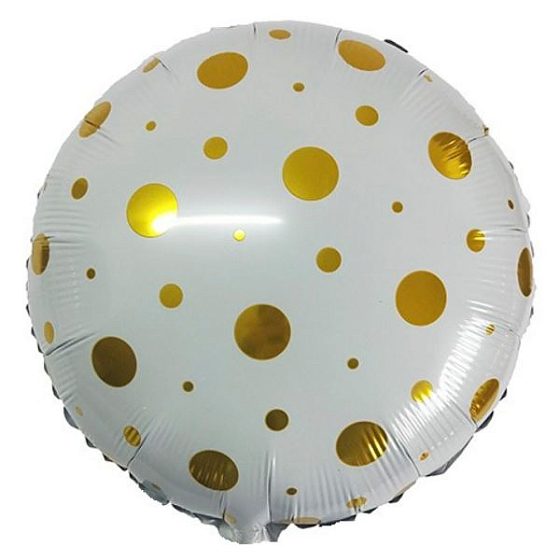 Y Круг 54 White Конфетти Gold 18"/45см