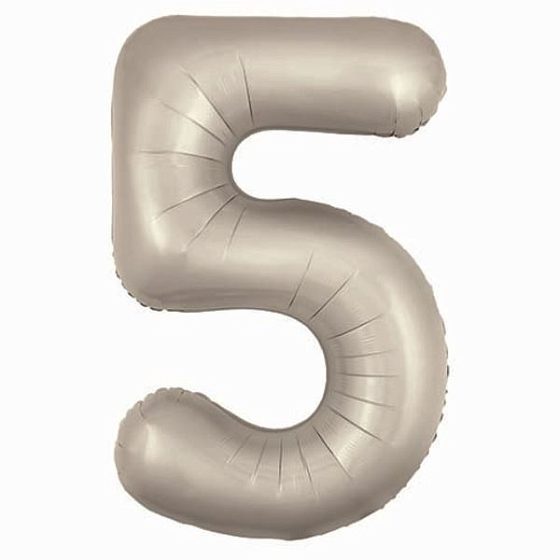 AU Фигура Цифра 5 Slim Мистик крем 40"/102см