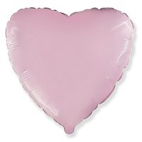Ультра Сердце Пастель PINK 30"/76 см фольгированный шар