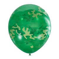 12"/30см Декоратор EMERALD GREEN (шелк) 5 ст. рис Милитари 25шт