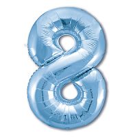 Фигура Цифра 8 Светло-Голубой 40"/102 см