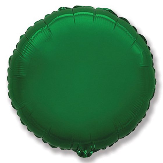 воздушные шары, шары из фольги, FM Мини Круг GREEN 9"/23см