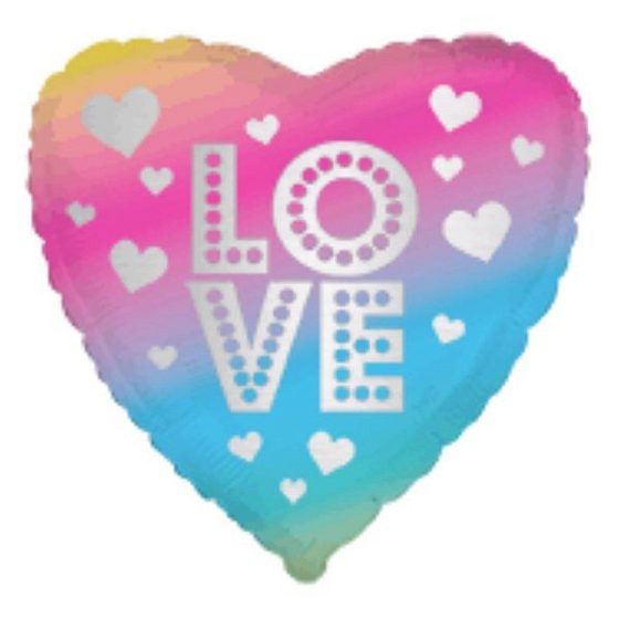 FM Сердце И-601 LOVE Градиент 18"/45см