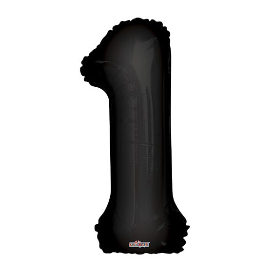 K Фигура Цифра 1 черная 34"/86см Уценка