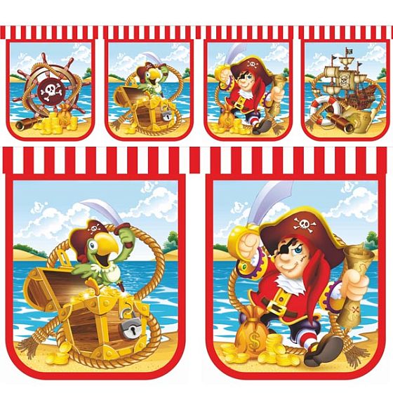 F Гирлянда - вымпел Веселый Пират 240см