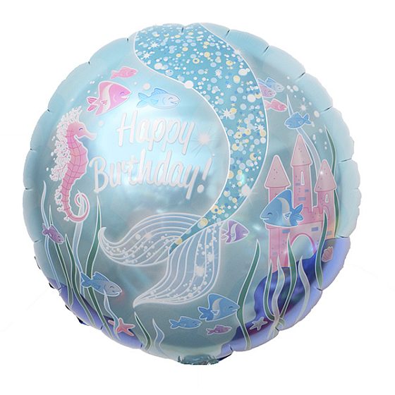 Y Круг 75 С Днем рождения Хвост Русалочки 18"/45см 5шт