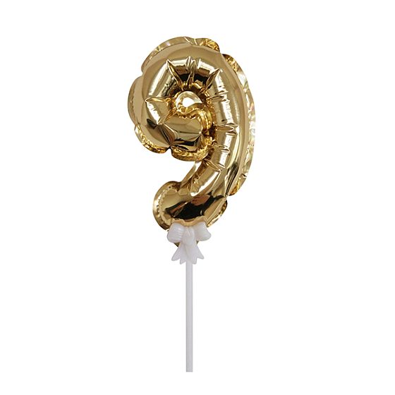 Y Шар самодув Цифра 9 Gold 18см