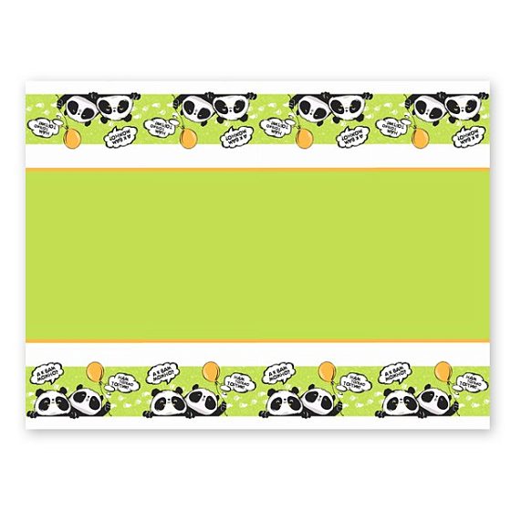 Y Скатерть полиэтиленовая Панда С Праздником! 137см X 181см