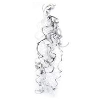 Хвост для шара тассел спираль серебро/белый 100 см