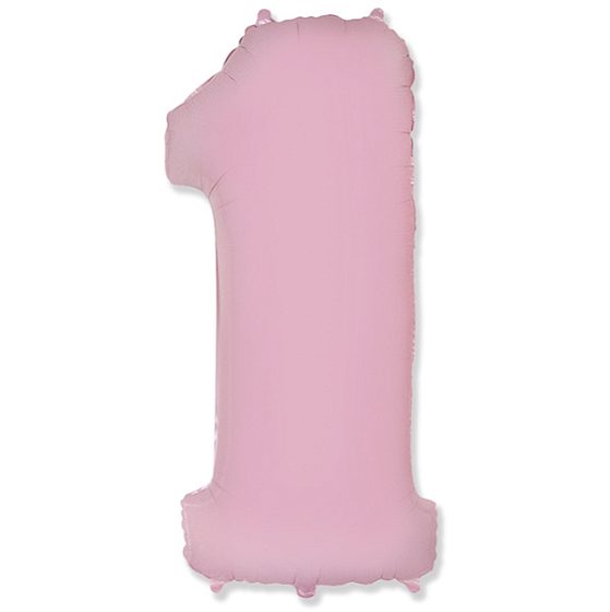 FM Фигура Цифра 1 Пастель PINK 40"/102см