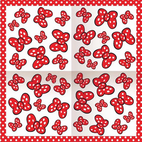 P Салфетки Бантики 33см X 33см 12шт