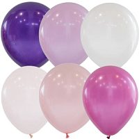 Воздушные шары розовое ассорти 25шт 12"/30см
