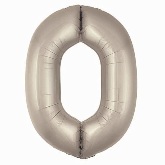 AU Фигура Цифра 0 Slim Мистик крем 40"/102см