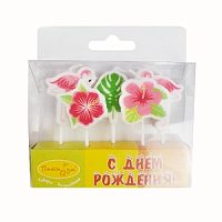 Свечи Фламинго 5 шт 3 см