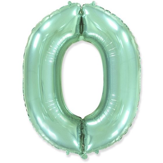 FM Фигура Цифра 0 Пастель Mint 40"/102см