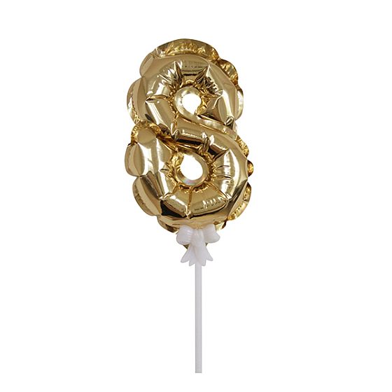 Y Шар самодув Цифра 8 Gold 18см