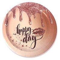 Тарелки бумажные Happy Day 23см 6 шт