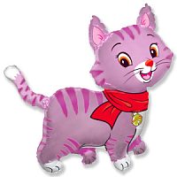 Фигура Кошечка розовая 91см х 93см