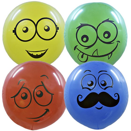 MP 24"/61см Пастель ассорти 1 ст. рис Улыбки 4шт