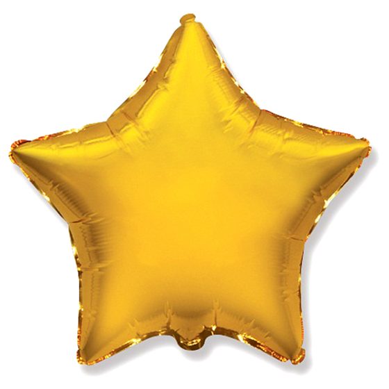 воздушные шары, шары из фольги, FM Мини Звезда GOLD 9"/23см