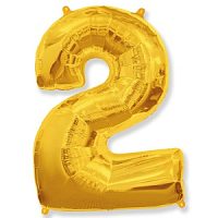 Фигура Цифра 2 золото 40"/102см