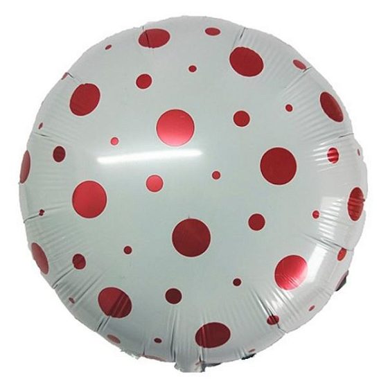 Y Круг 51 White Конфетти Red 18"/45см