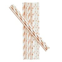 Трубочки бумажные Rose Gold ассорти 4 вида 12шт