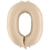 Фигура Цифра 0 Сатин Cream 40"/102см